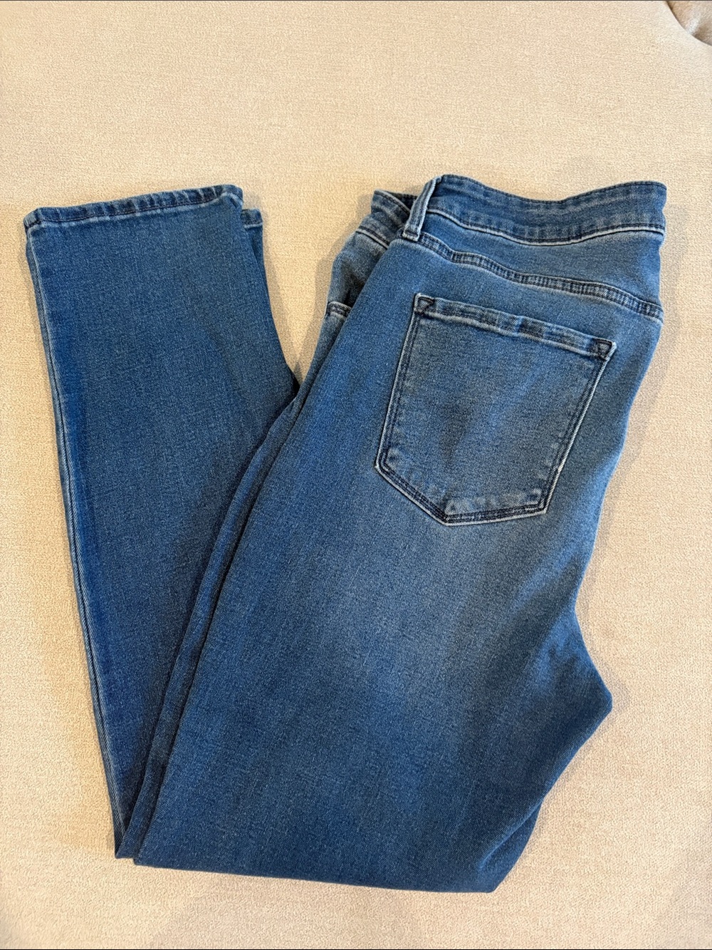 Old Navy High Rise Straight Jeans Blue Wash